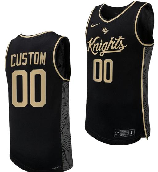 Men's Nike Custom UCF Knights Jersey Name and Number Replica College Basketball Uniform Black