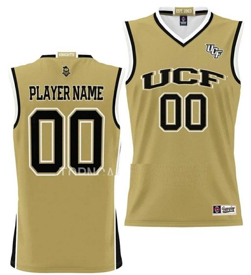 Men's Gameday Greats Custom UCF Knights Jersey College Basketball Name and Number Gold