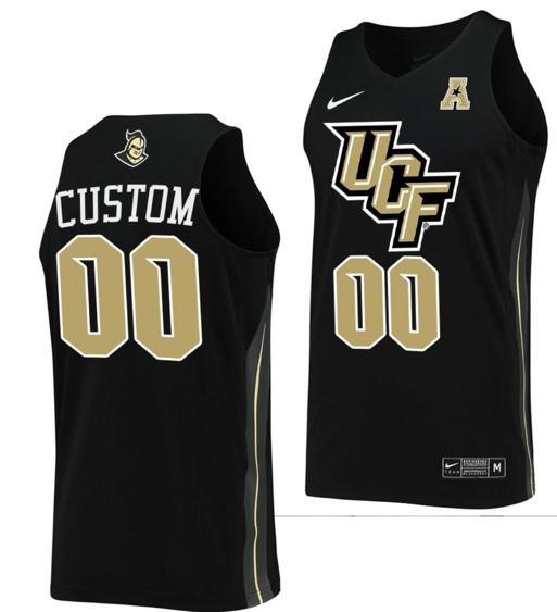 Men's Nike Custom UCF Knights Jersey College Basketball Name and Number Black