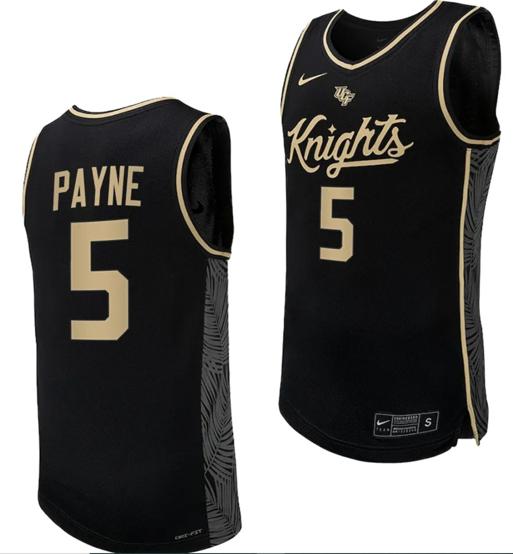 Men's Nike Omar Payne Jersey #5 UCF Knights Replica College Basketball Uniform Black