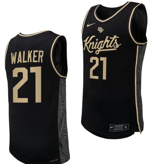 Men's Nike CJ Walker Jersey #21 UCF Knights Replica College Basketball Uniform Black