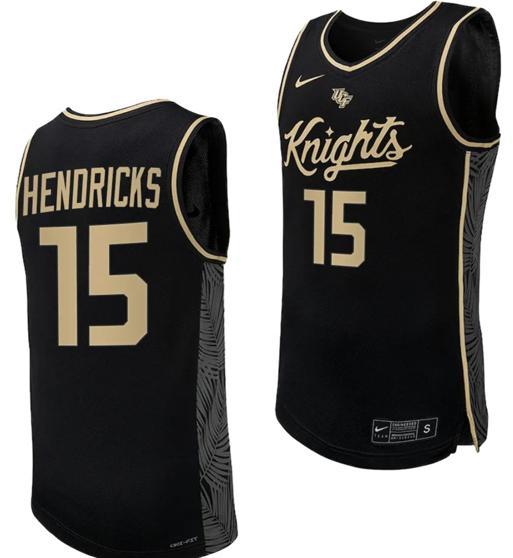 Men's Nike Tyler Hendricks Jersey #15 UCF Knights Replica College Basketball Uniform Black