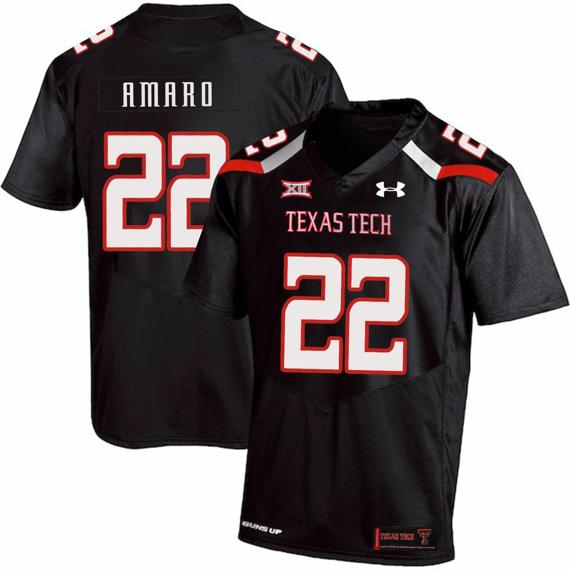 Men's Texas Tech Red Raiders #22 Jace Amaro NCAA College Football Jersey Black