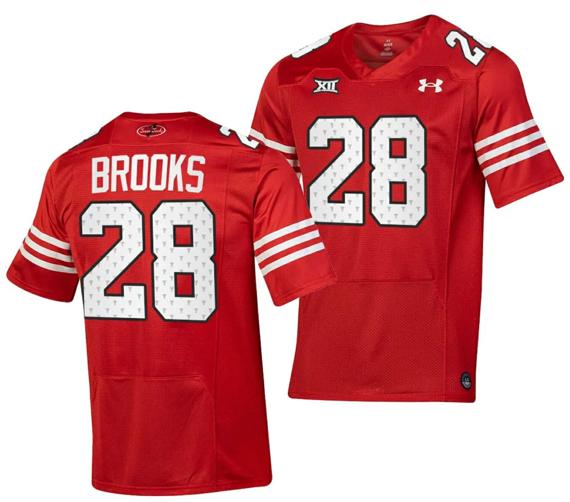 Men's Texas Tech Red Raiders Tahj Brooks Jersey #28 College Football Throwback Stitched Red