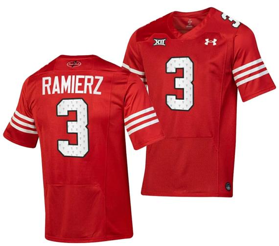 Men's Texas Tech Red Raiders Bryce Ramierz Jersey #3 College Football Throwback Stitched Red