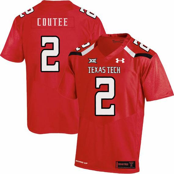 Men's Texas Tech Red Raiders #2 Keke Coutee NCAA College Football Jersey Red