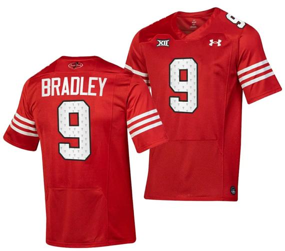 Men's Texas Tech Red Raiders Jerand Bradley Jersey #9 College Football Throwback Stitched Red