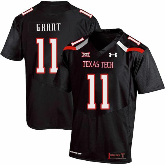 Men's Texas Tech Red Raiders #11 Jakeem Grant NCAA College Football Jersey Black