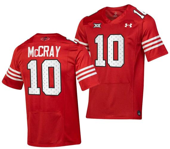 Men's Texas Tech Red Raiders Drae McCray Jersey #10 College Football Throwback Stitched Red