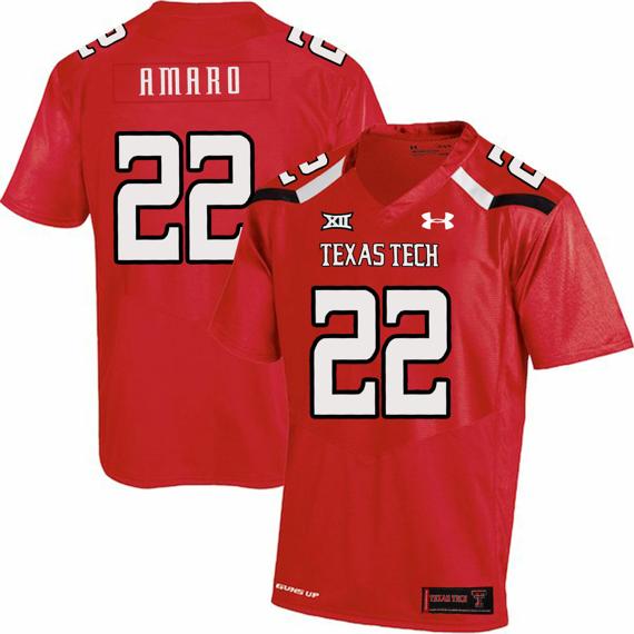 Men's Texas Tech Red Raiders #22 Jace Amaro NCAA College Football Jersey Red