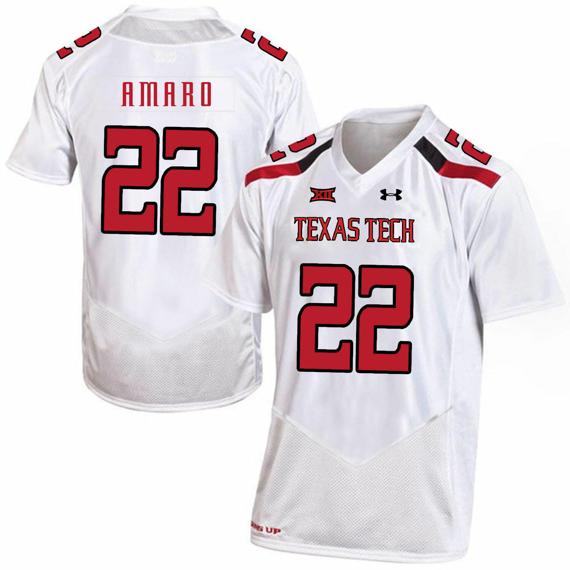 Men's Texas Tech Red Raiders #22 Jace Amaro NCAA College Football Jersey White