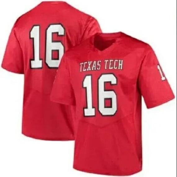 Men's Texas Tech Custom Football Jersey Red Raiders Jersey Red
