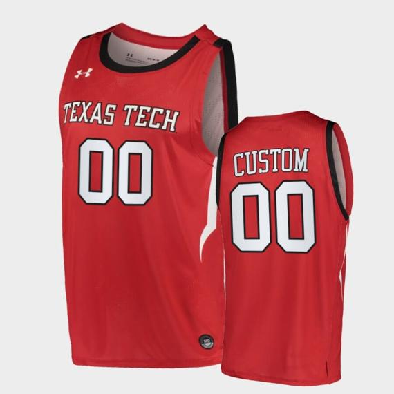 Men's Custom Name Number Texas Tech Red Raiders Red Alternate Basketball Jersey