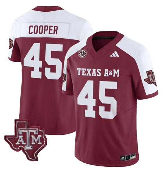 Men's Texas A&M Aggies Edgerrin Cooper Jersey #45 Vapor Limited College Football Alternate