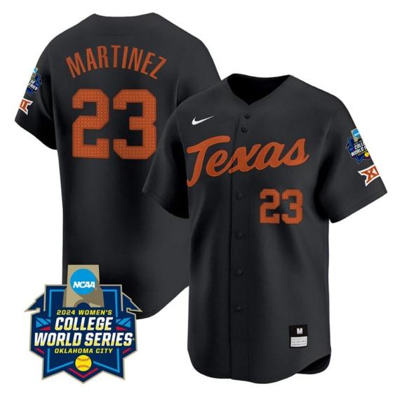 Men's Viviana Martinez Jersey #23 Texas AM Aggies 2024 College World Series Patch Vapor Premier Limited NCAA Baseball Stitched Black