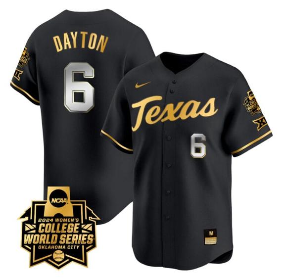 Men's Bella Dayton Jersey #6 Texas AM Aggies 2024 College World Series Patch Vapor Premier Limited NCAA Baseball Stitched Black Gold
