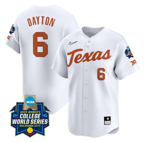Men's Bella Dayton Jersey #6 Texas AM Aggies 2024 College World Series Patch Vapor Premier Limited NCAA Baseball Stitched White