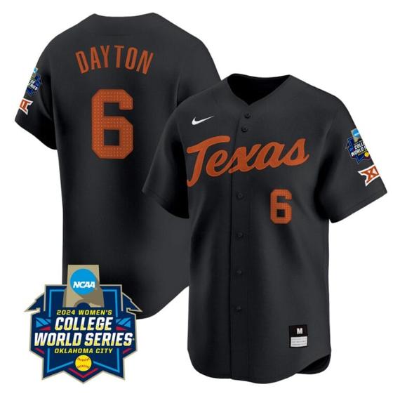 Men's Bella Dayton Jersey #6 Texas AM Aggies 2024 College World Series Patch Vapor Premier Limited NCAA Baseball Stitched Black