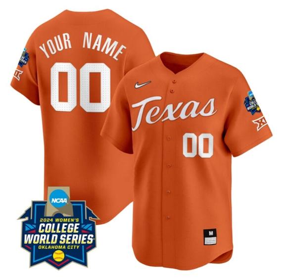 Men's Custom Texas AM Aggies Jersey 2024 College World Series Champions Vapor Premier Limited NCAA Baseball Stitched Orange