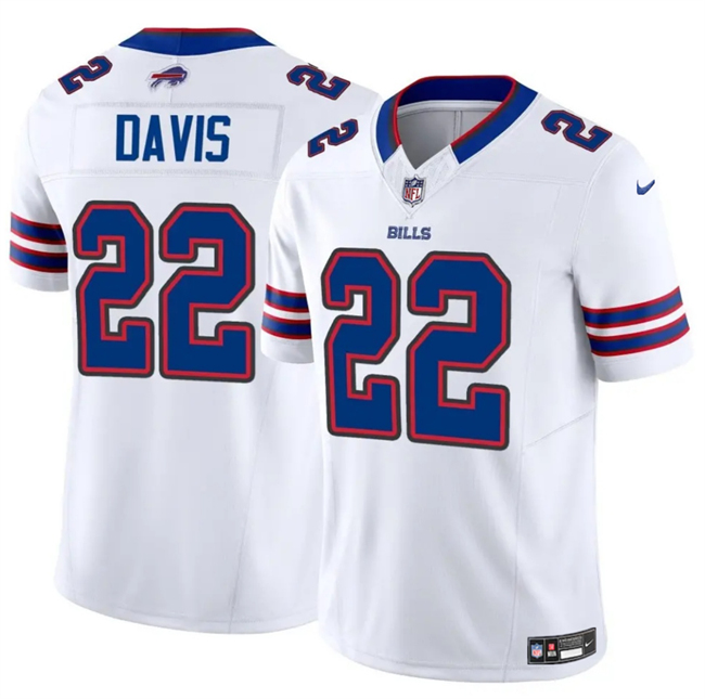 Men's Buffalo Bills #22 Ray Davis White 2024 F.U.S.E. Vapor Untouchable Limited Stitched Football Jersey
