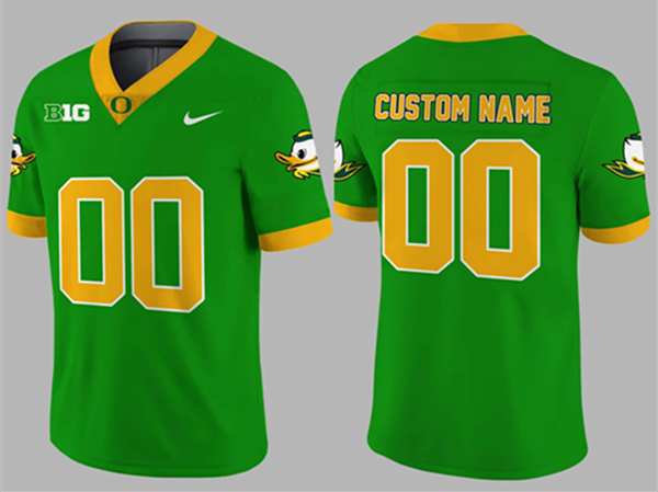 Men's Oregon Ducks Customized Green Stitched Football Jersey