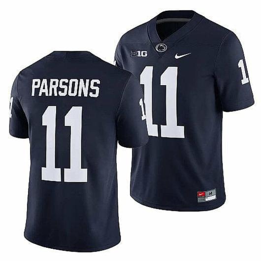 Men's Nike Penn State Nittany Lions Micah Parsons Jersey #11 College Football Game Navy With Name