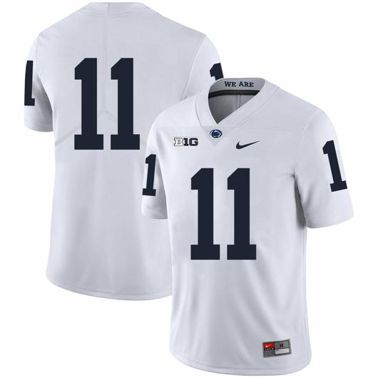 Men's Nike Penn State Nittany Lions Micah Parsons Jersey #11 College Football Game White No Name