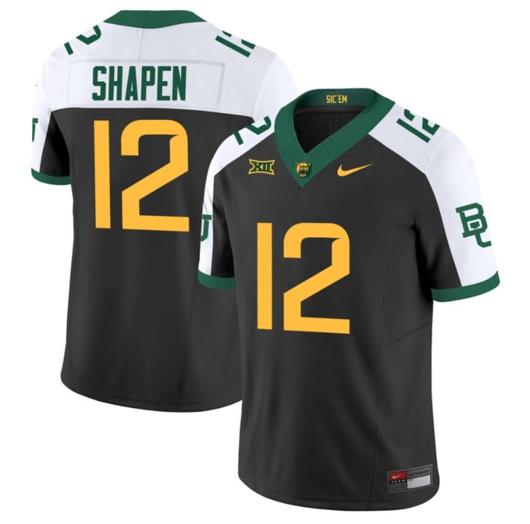Men's Nike Blake Shapen Jersey #12 Baylor Bears Vapor Limited College Football Black Alternate