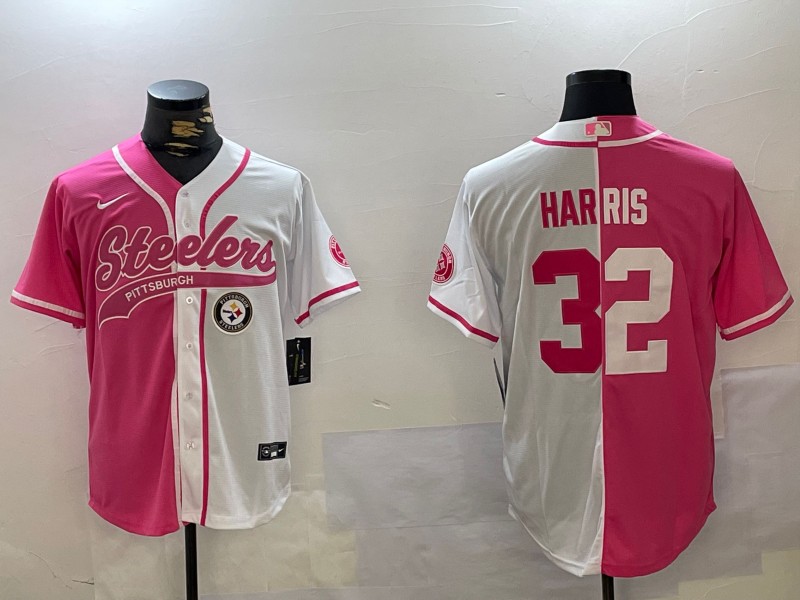 Men's Pittsburgh Steelers #32 Franco Harris 2024 Arctic Red White Salute To Service Stitched Baseball Jerseys