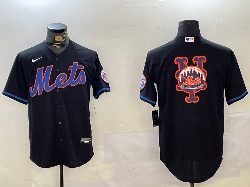 Men's New York Mets Team Big Logo Graphite 2024 City Connect Limited Stitched Baseball Nike Jersey
