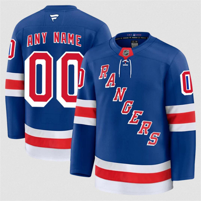 Customized Men's New York Rangers Royal 2024-25 Home Stitched Hockey Jersey