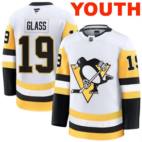 Youth Pittsburgh Penguins Cody Glass Authentic 2024-25 Away White Stitched NHL Hockey Jersey