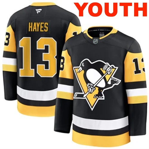 Youth Pittsburgh Penguins Kevin Hayes Authentic 2024-25 Home Black Stitched NHL Hockey Jersey