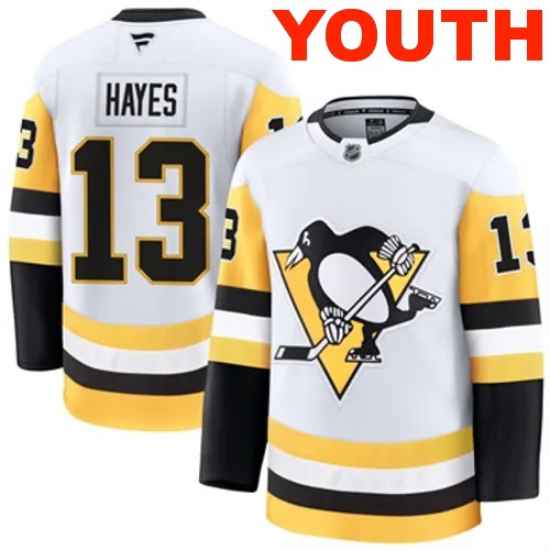 Youth Pittsburgh Penguins Kevin Hayes Authentic 2024-25 Away White Stitched NHL Hockey Jersey