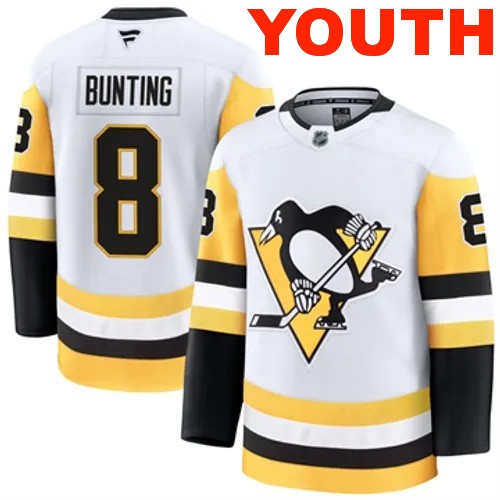 Youth Pittsburgh Penguins Michael Bunting Authentic 2024-25 Away White Stitched NHL Hockey Jersey