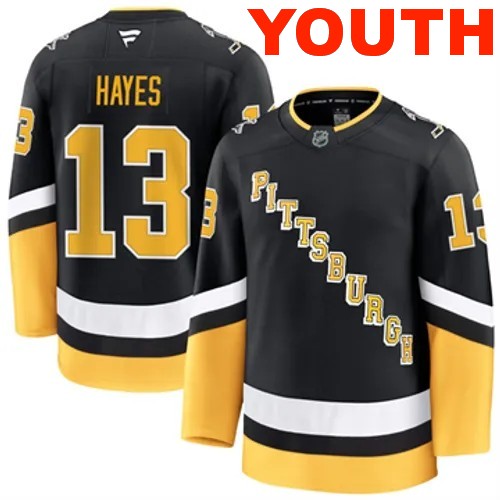 Youth Pittsburgh Penguins Kevin Hayes Authentic 2024-25 Alternate Black Stitched NHL Hockey Jersey