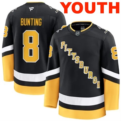 Youth Pittsburgh Penguins Michael Bunting Authentic 2024-25 Alternate Black Stitched NHL Hockey Jersey