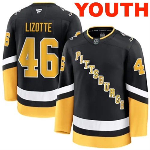 Youth Pittsburgh Penguins Blake Lizotte Authentic 2024-25 Alternate Black Stitched NHL Hockey Jersey