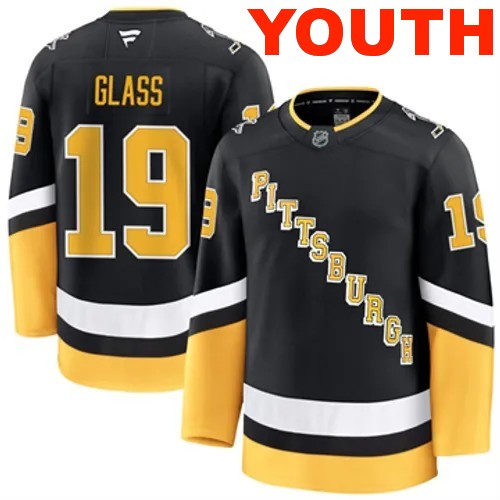 Youth Pittsburgh Penguins Cody Glass Authentic 2024-25 Alternate Black Stitched NHL Hockey Jersey