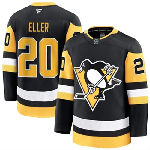 Men's Pittsburgh Penguins Lars Eller Authentic 2024-25 Home Black Stitched NHL Hockey Jersey