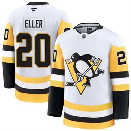 Men's Pittsburgh Penguins Lars Eller Authentic 2024-25 Away White Stitched NHL Hockey Jersey