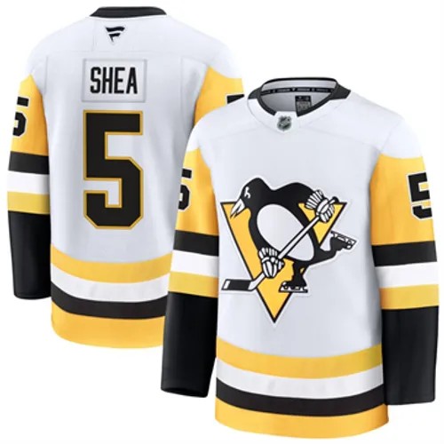 Men's Pittsburgh Penguins Ryan Shea Authentic 2024-25 Away White Stitched NHL Hockey Jersey