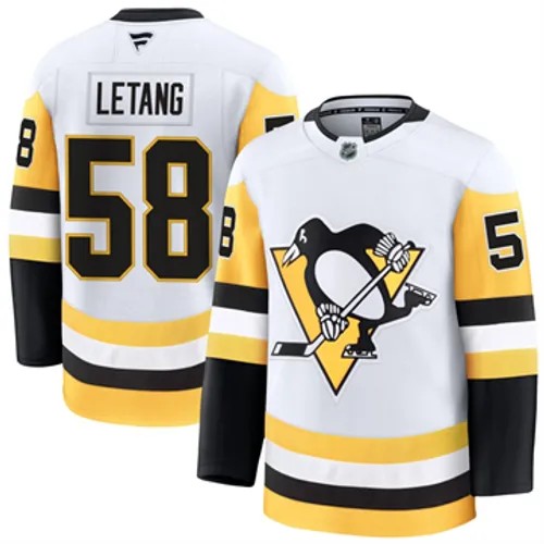 Men's Pittsburgh Penguins Kris Letang Authentic 2024-25 Away White Stitched NHL Hockey Jersey