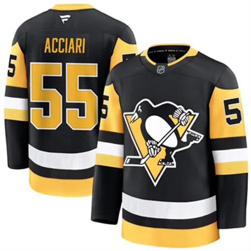 Men's Pittsburgh Penguins Noel Acciari Authentic 2024-25 Home Black Stitched NHL Hockey Jersey