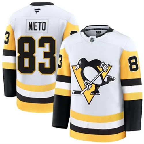 Men's Pittsburgh Penguins Matt Nieto Authentic 2024-25 Away White Stitched NHL Hockey Jersey