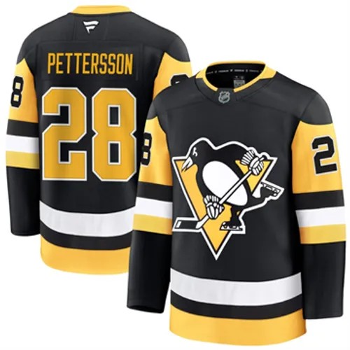 Men's Pittsburgh Penguins Marcus Pettersson Authentic 2024-25 Home Black Stitched NHL Hockey Jersey