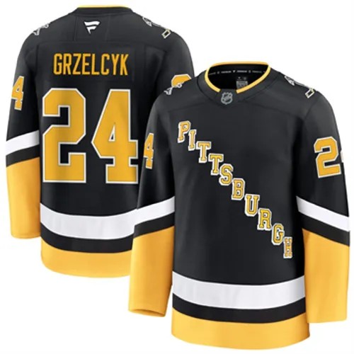 Men's Pittsburgh Penguins Matt Grzelcyk Authentic 2024-25 Alternate Black Stitched NHL Hockey Jersey