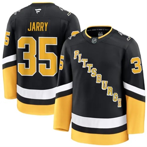 Men's Pittsburgh Penguins Tristan Jarry Authentic 2024-25 Alternate Black Stitched NHL Hockey Jersey