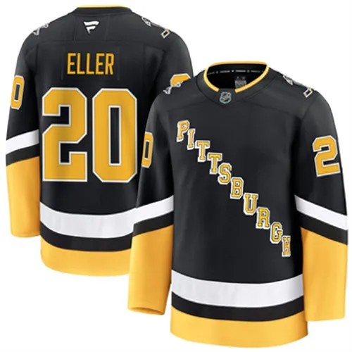 Men's Pittsburgh Penguins Lars Eller Authentic 2024-25 Alternate Black Stitched NHL Hockey Jersey