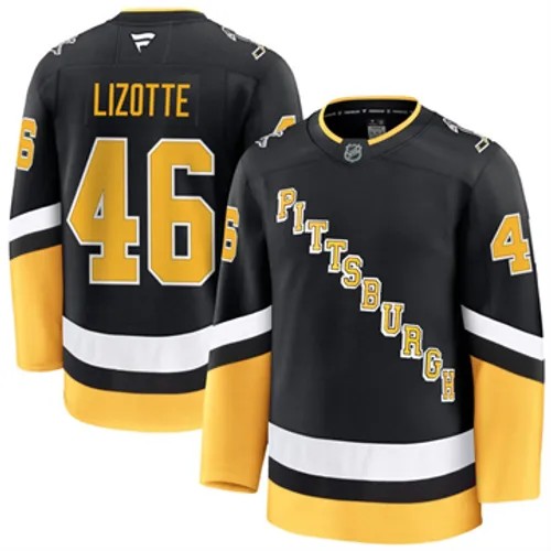 Men's Pittsburgh Penguins Blake Lizotte Authentic 2024-25 Alternate Black Stitched NHL Hockey Jersey